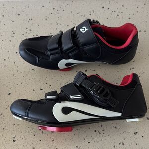Peloton Black Red Bike Cycling Shoes With Cleats Men's Size EU44 / US10.5 GUC